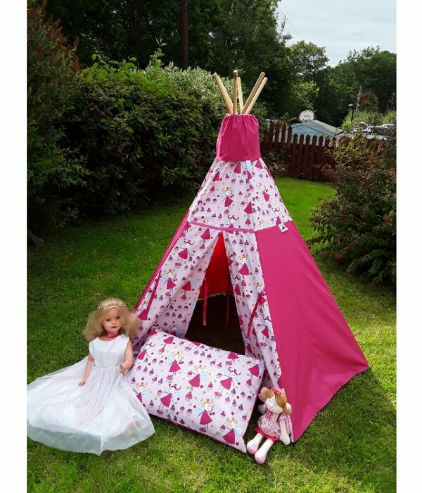 Princess Teepee with teacups Outside